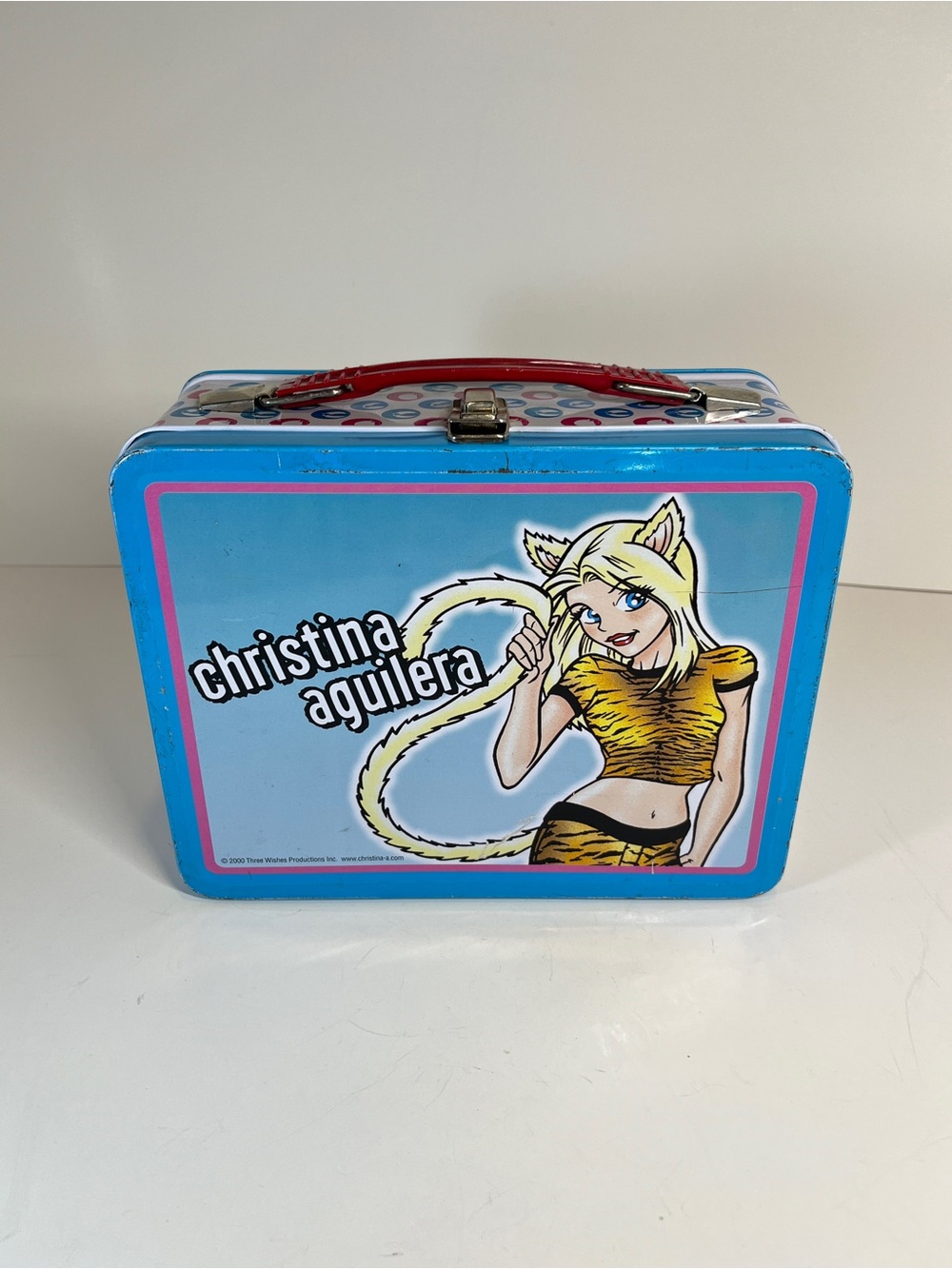 Vintage Y2k Pop Culture Decor Christina Aguilera Tin Luncbox Kitty Cat Anime